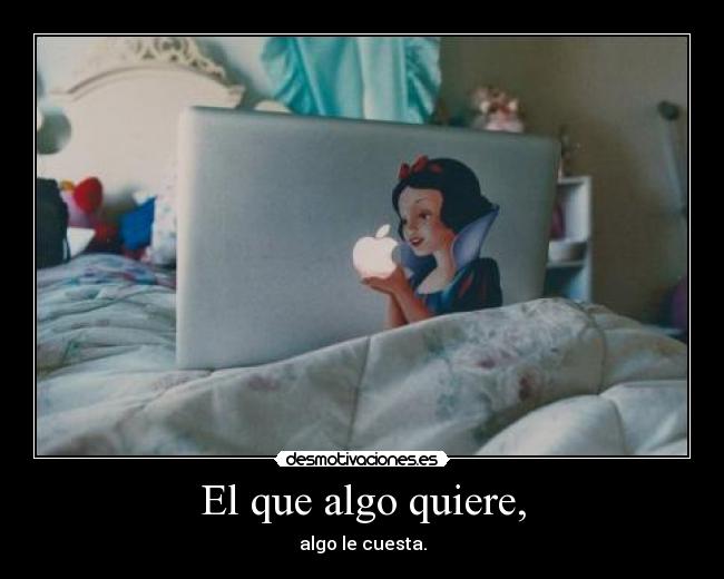 El que algo quiere, - algo le cuesta.