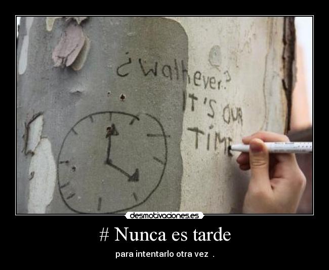 # Nunca es tarde - para intentarlo otra vez  .