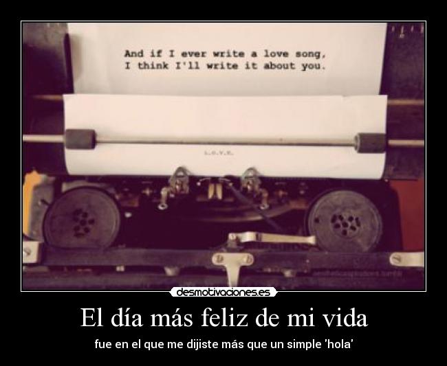 El día más feliz de mi vida -