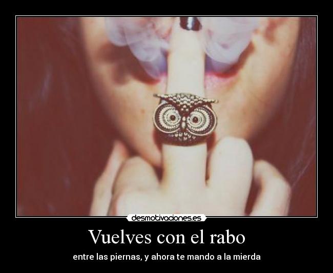 Vuelves con el rabo -