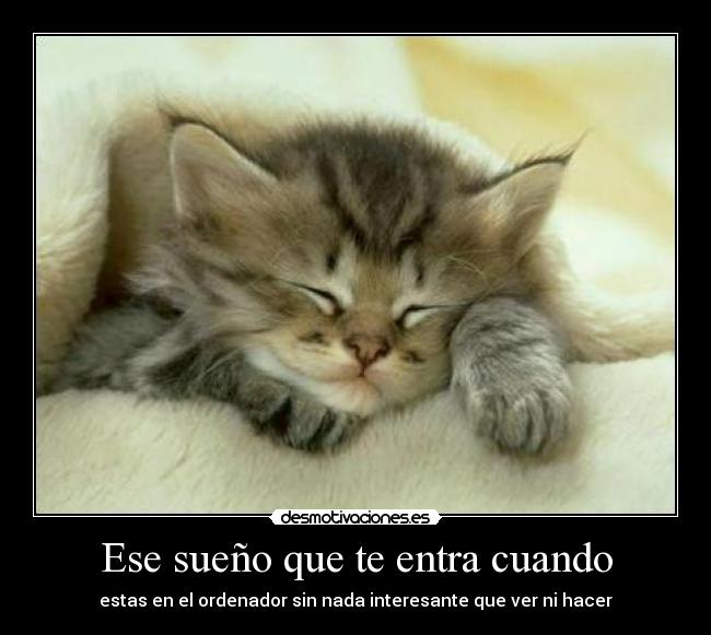 Ese sueño que te entra cuando -