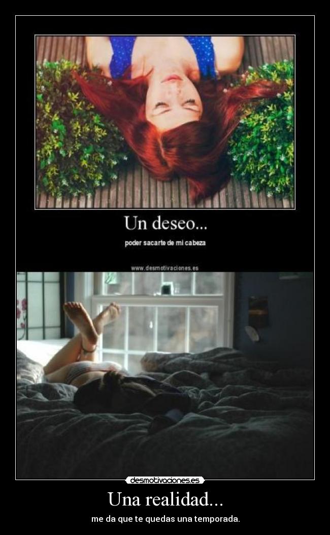 Una realidad... - me da que te quedas una temporada.