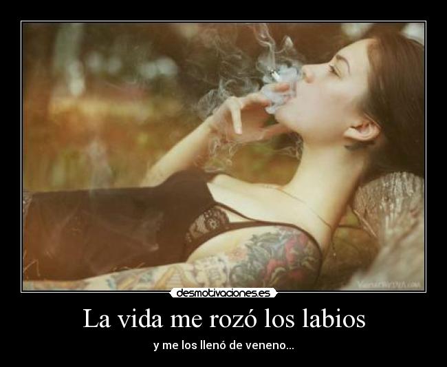 La vida me rozó los labios -