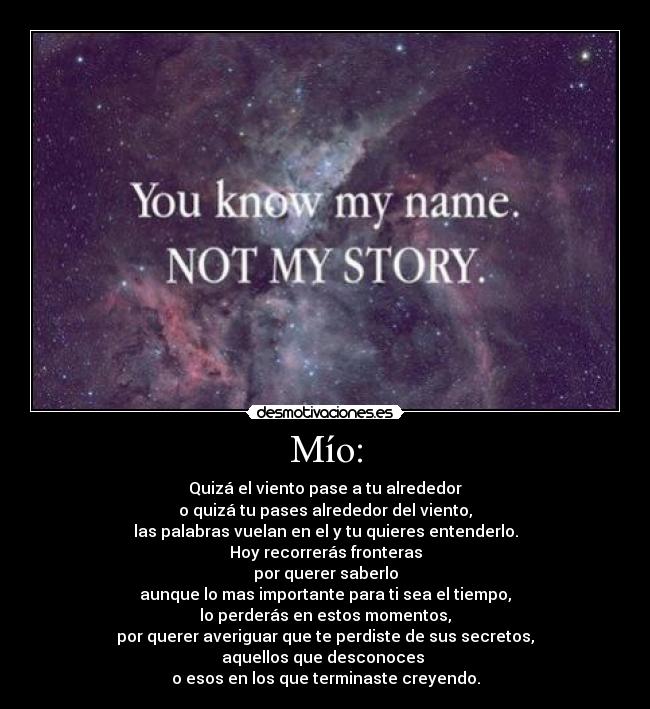 carteles you know name not story desmotivaciones
