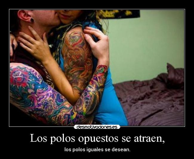 Los polos opuestos se atraen, - los polos iguales se desean.