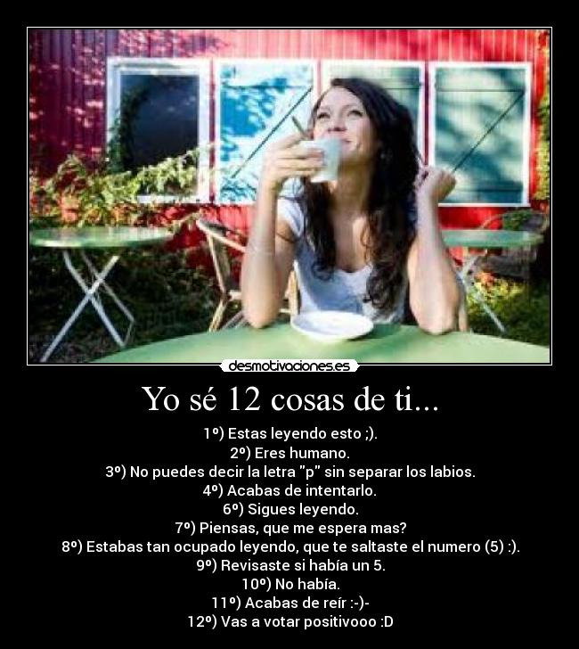 Yo sé 12 cosas de ti... - 