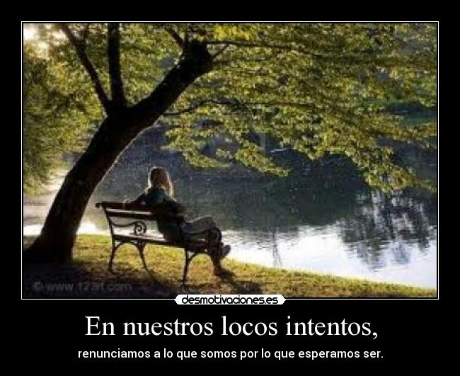 En nuestros locos intentos, - 