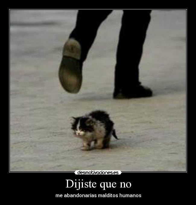Dijiste que no - me abandonarías malditos humanos