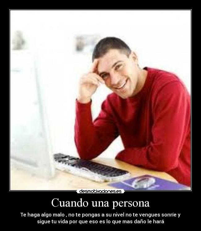 Cuando una persona -