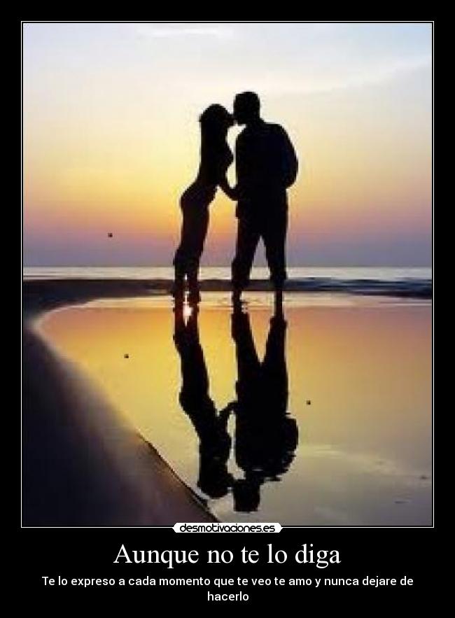 Aunque no te lo diga - Te lo expreso a cada momento que te veo te amo y nunca dejare de hacerlo