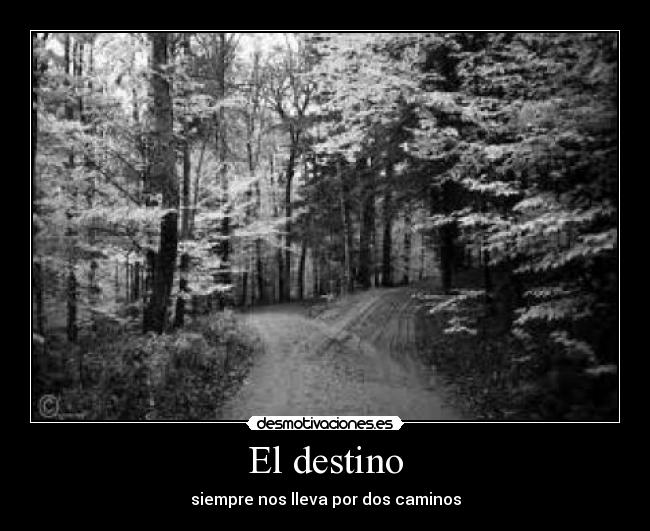 El destino - siempre nos lleva por dos caminos