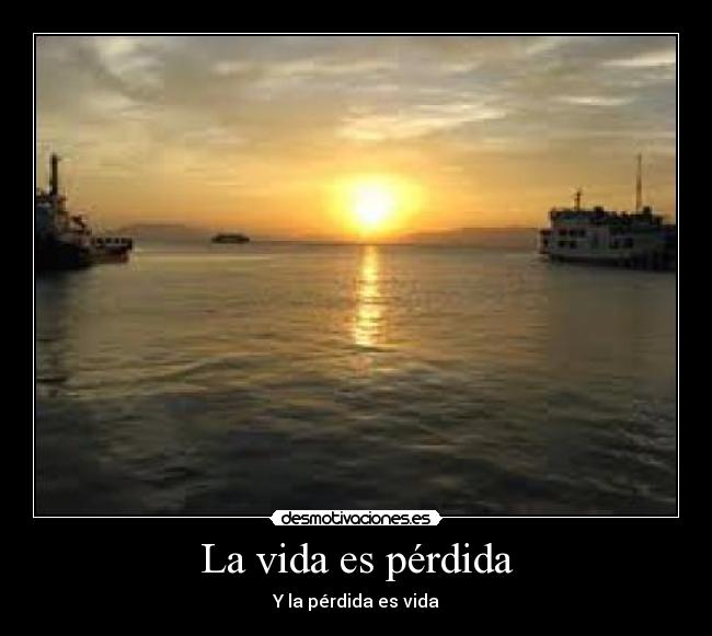 La vida es pérdida -