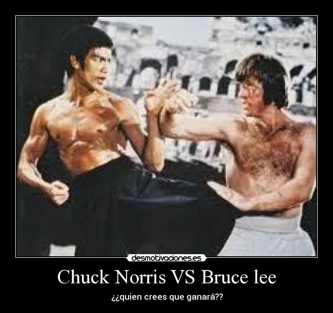 Chuck Norris VS Bruce lee - ¿¿quien crees que ganará??