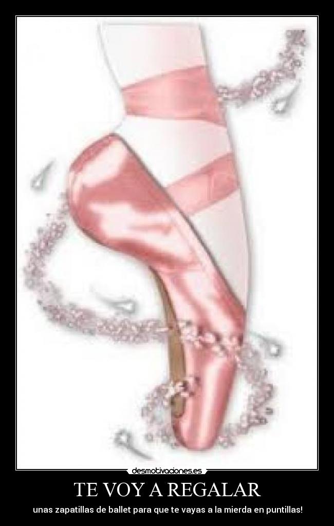 TE VOY A REGALAR - unas zapatillas de ballet para que te vayas a la mierda en puntillas!