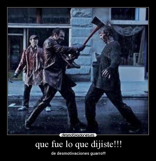 que fue lo que dijiste!!! - de desmotivaciones guarro!!!