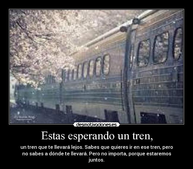 Estas esperando un tren, -