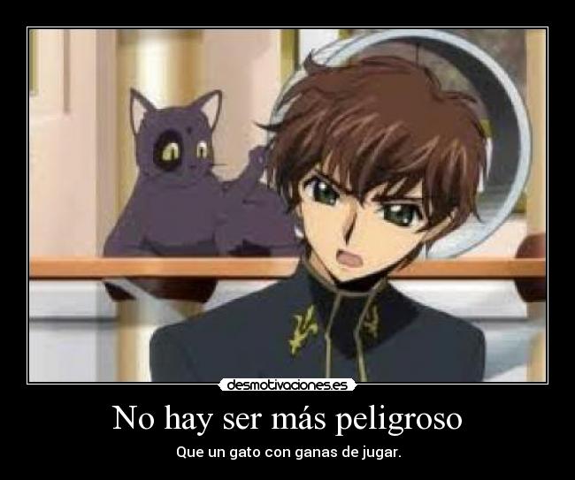 No hay ser más peligroso - Que un gato con ganas de jugar.