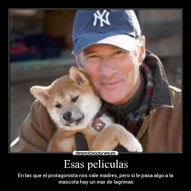 Esas peliculas - En las que el protagonista nos vale madres, pero si le pasa algo a la
mascota hay un mar de lagrimas
