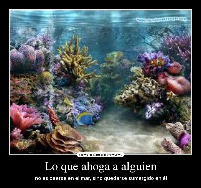 Lo que ahoga a alguien - no es caerse en el mar, sino quedarse sumergido en él