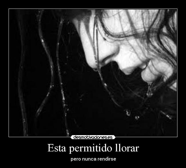Esta permitido llorar -