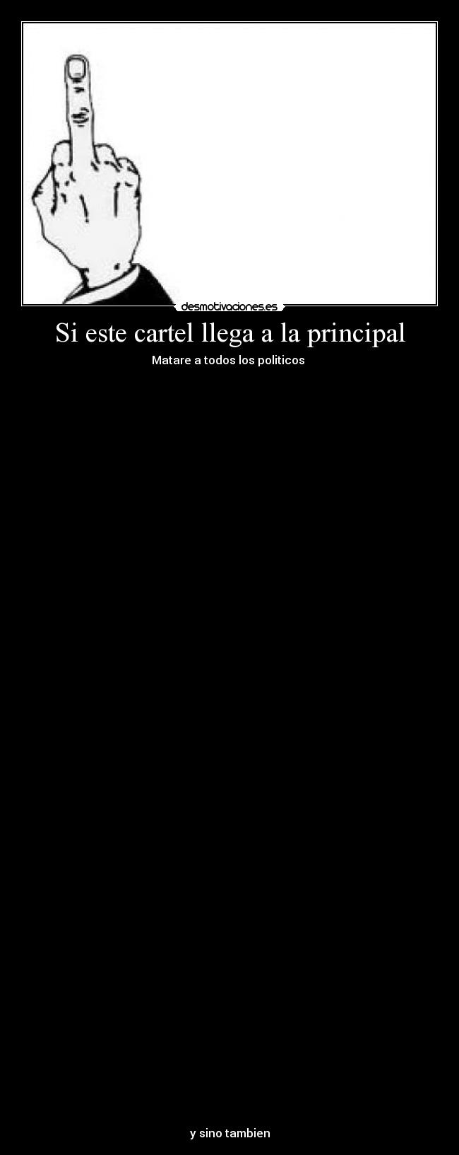 Si este cartel llega a la principal -