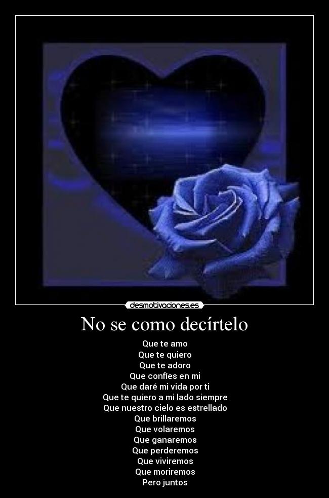 No se como decírtelo - 