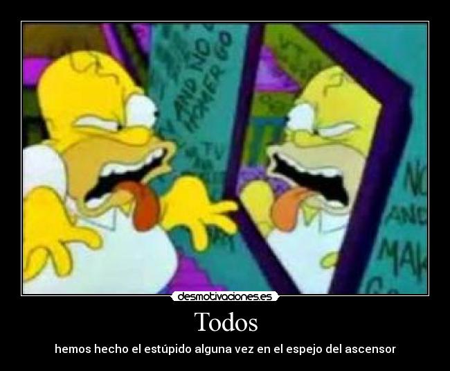 carteles homer simpson caras espejo desmotivaciones