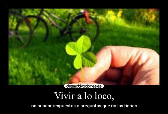 Vivir a lo loco, -