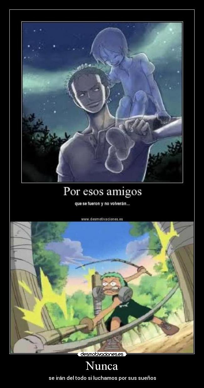 carteles zoro kuina desmotivaciones