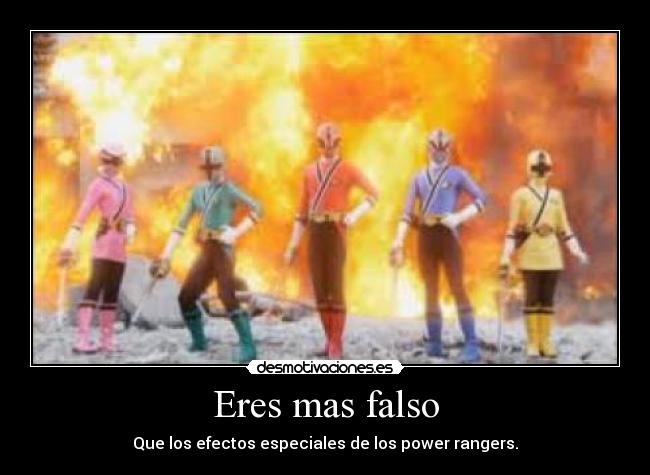 carteles power rangers efectos especiales desmotivaciones