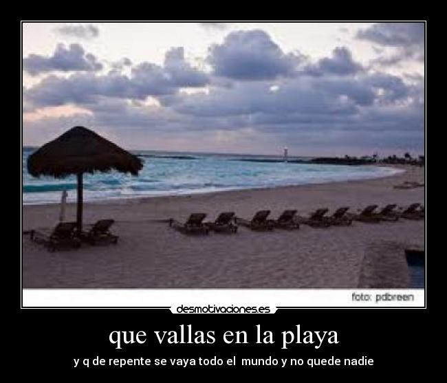 que vallas en la playa -