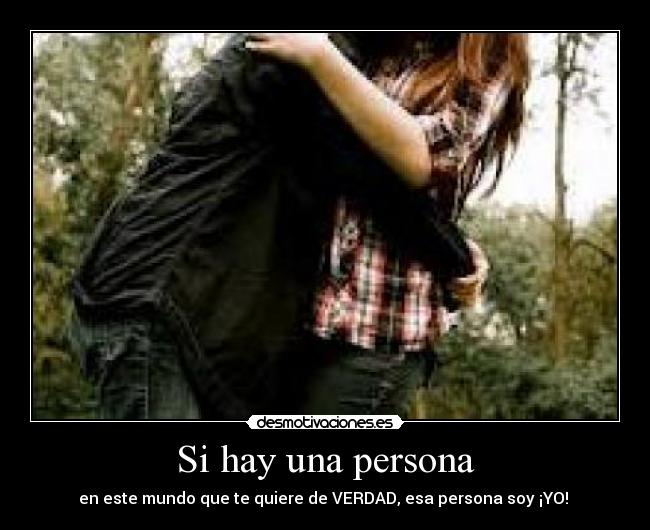 Si hay una persona -