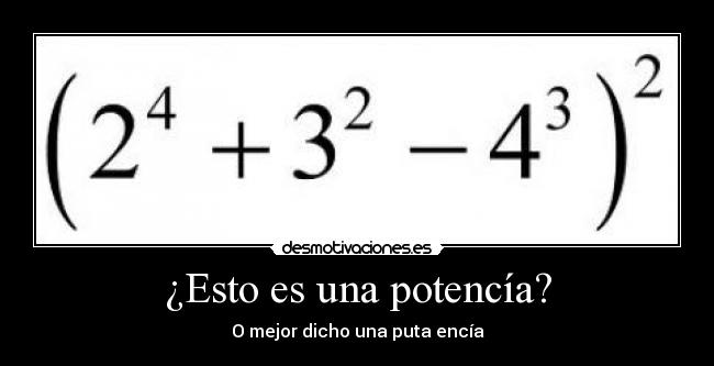 ¿Esto es una potencía? - O mejor dicho una puta encía