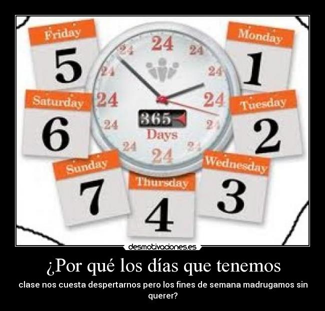 ¿Por qué los días que tenemos - clase nos cuesta despertarnos pero los fines de semana madrugamos sin querer?