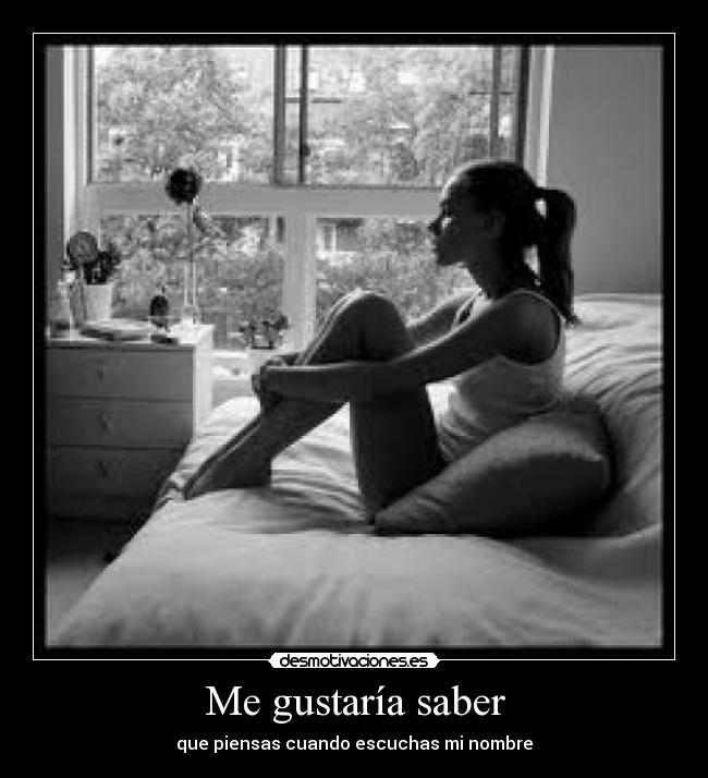 Me gustaría saber -