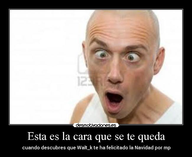 Esta es la cara que se te queda - cuando descubres que Walt_k te ha felicitado la Navidad por mp