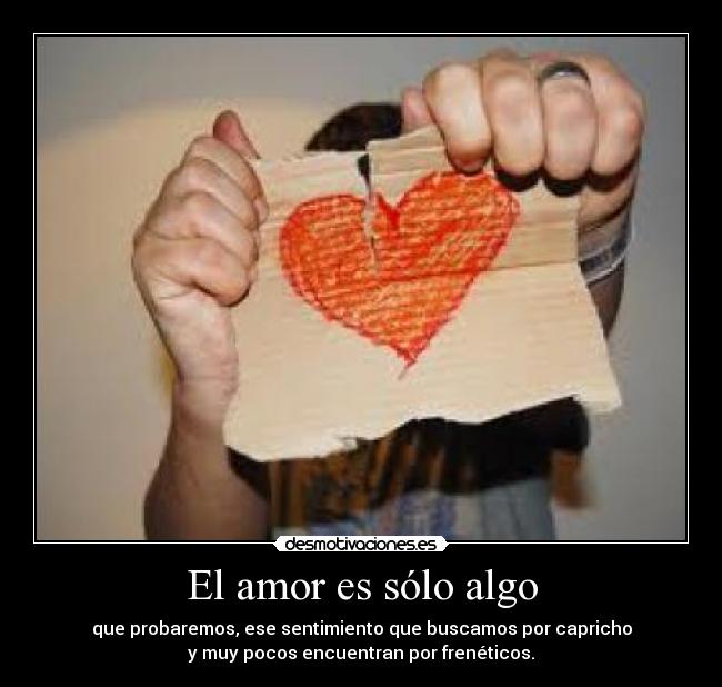 El amor es sólo algo -