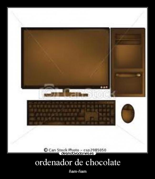 ordenador de chocolate -