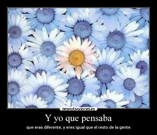 Y yo que pensaba -
