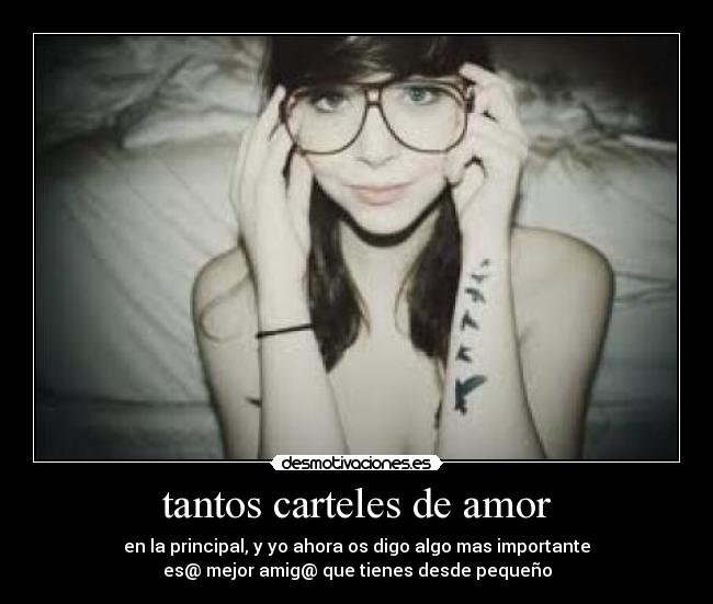 tantos carteles de amor -