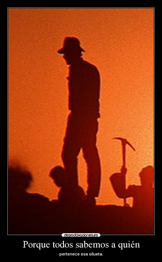 Porque todos sabemos a quién - pertenece esa silueta.