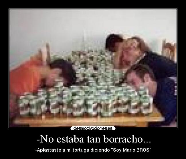 -No estaba tan borracho... - -Aplastaste a mi tortuga diciendo Soy Mario BROS