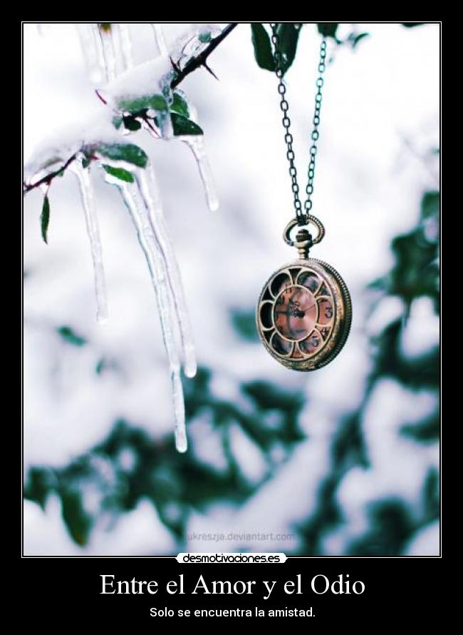 Entre el Amor y el Odio - Solo se encuentra la amistad.