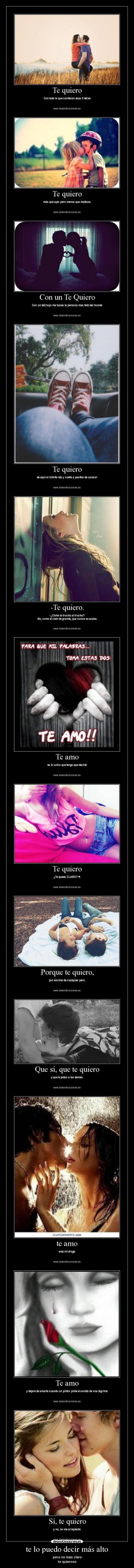 te lo puedo decir más alto - pero no más claro
te quierooo