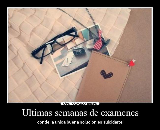 Ultimas semanas de examenes -