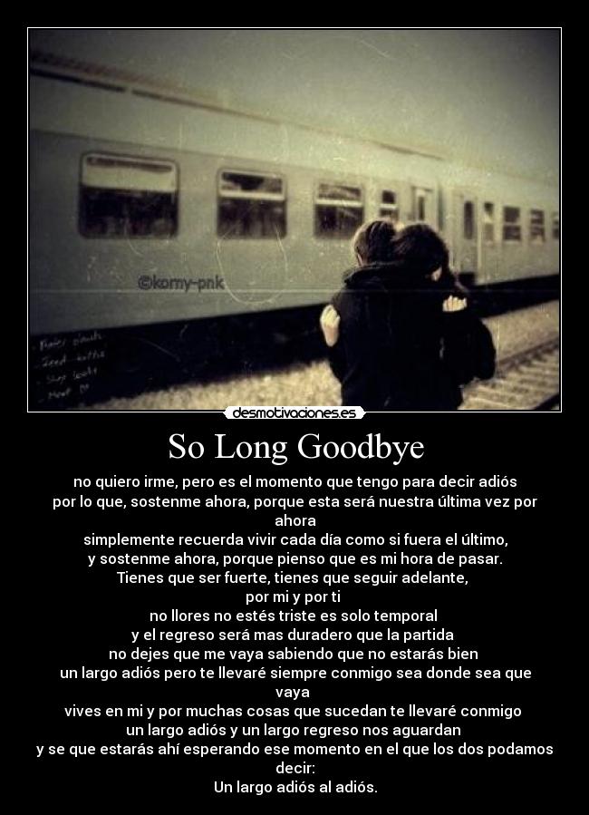 So Long Goodbye -
