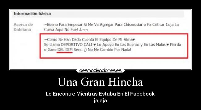Una Gran Hincha -