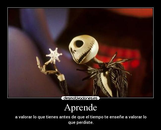 carteles jack skeleton aprende valorar desmotivaciones