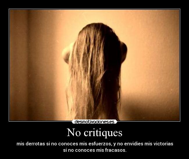 No critiques - 