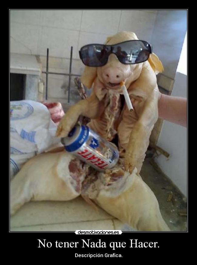 No tener Nada que Hacer. - Descripción Grafica.